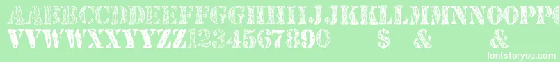 JjstencilTrialVersion Font – White Fonts on Green Background