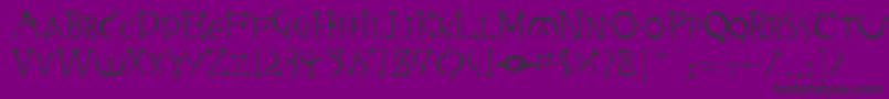 RabbieaRegular-fontti – mustat fontit violetilla taustalla