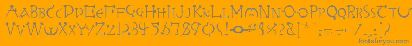 RabbieaRegular Font – Gray Fonts on Orange Background