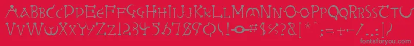 RabbieaRegular Font – Gray Fonts on Red Background
