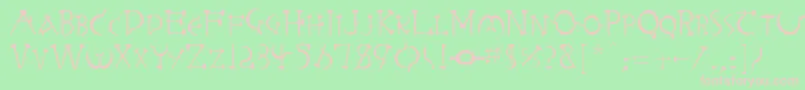 RabbieaRegular Font – Pink Fonts on Green Background