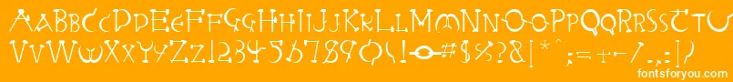 フォントRabbieaRegular – オレンジの背景に白い文字