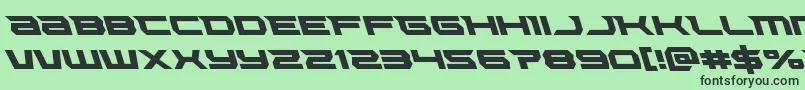 Lethalforceleft Font – Black Fonts on Green Background