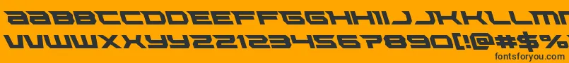 Lethalforceleft Font – Black Fonts on Orange Background