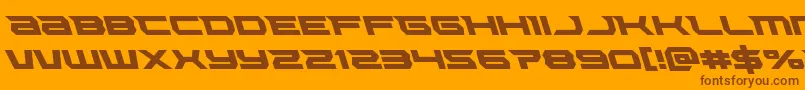 Lethalforceleft Font – Brown Fonts on Orange Background