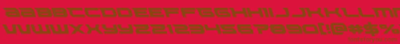 Lethalforceleft Font – Brown Fonts on Red Background