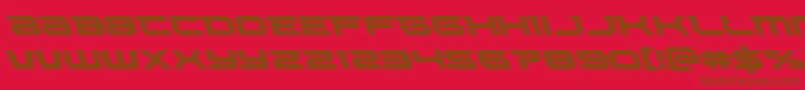 フォントLethalforceleft – 赤い背景に茶色の文字
