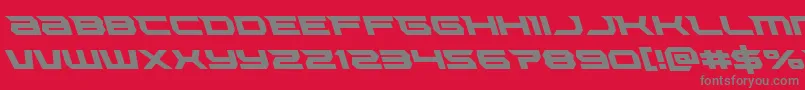 Lethalforceleft Font – Gray Fonts on Red Background