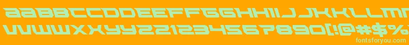 Lethalforceleft Font – Green Fonts on Orange Background