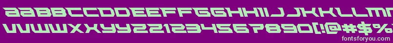 Lethalforceleft Font – Green Fonts on Purple Background