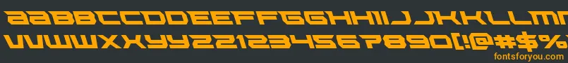 Lethalforceleft Font – Orange Fonts on Black Background
