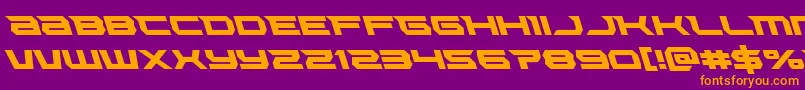 Lethalforceleft Font – Orange Fonts on Purple Background