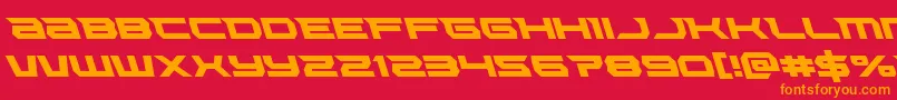 Lethalforceleft Font – Orange Fonts on Red Background