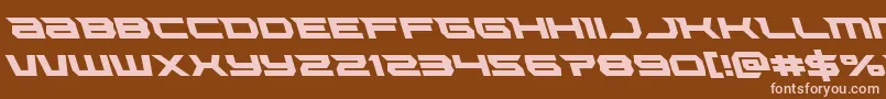 Lethalforceleft Font – Pink Fonts on Brown Background