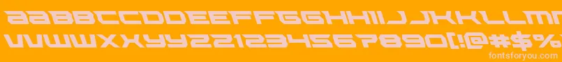 Lethalforceleft Font – Pink Fonts on Orange Background
