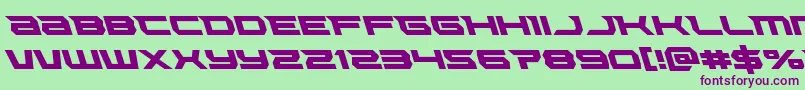 Lethalforceleft Font – Purple Fonts on Green Background