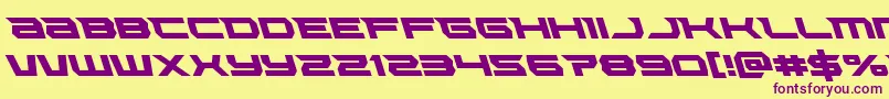 Lethalforceleft Font – Purple Fonts on Yellow Background
