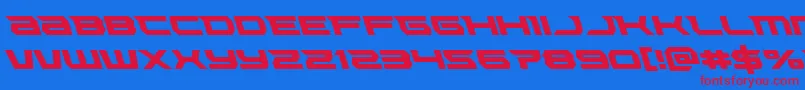 Lethalforceleft Font – Red Fonts on Blue Background