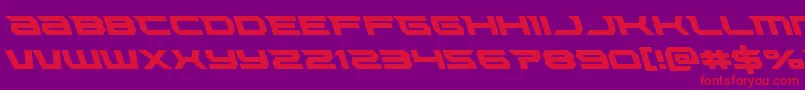 Lethalforceleft Font – Red Fonts on Purple Background