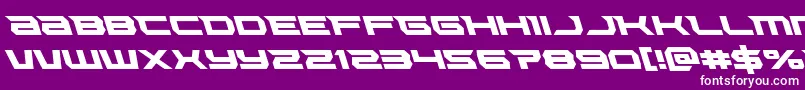 Lethalforceleft Font – White Fonts on Purple Background