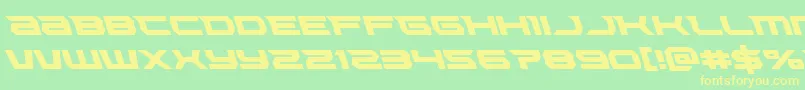 Lethalforceleft Font – Yellow Fonts on Green Background