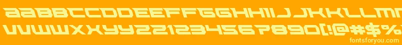 Lethalforceleft Font – Yellow Fonts on Orange Background