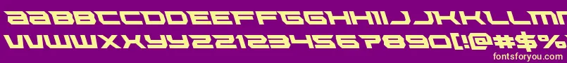 Lethalforceleft Font – Yellow Fonts on Purple Background