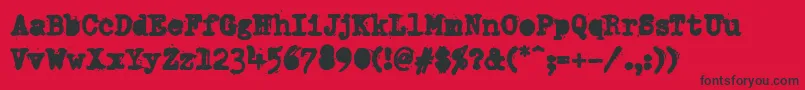 Fonte PfdumboldtypetwoAlterheavy – fontes pretas em um fundo vermelho