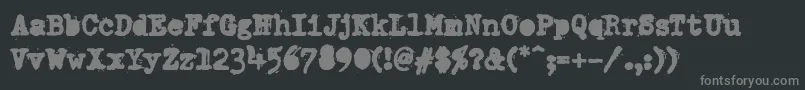 Fonte PfdumboldtypetwoAlterheavy – fontes cinzas em um fundo preto