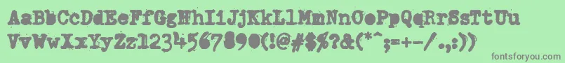 PfdumboldtypetwoAlterheavy Font – Gray Fonts on Green Background