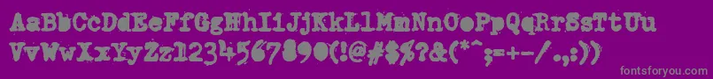 PfdumboldtypetwoAlterheavy-fontti – harmaat kirjasimet violetilla taustalla