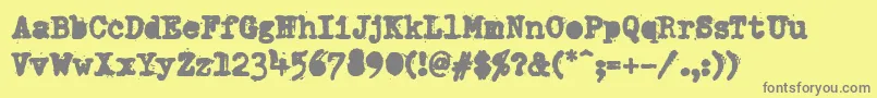 Шрифт PfdumboldtypetwoAlterheavy – серые шрифты на жёлтом фоне