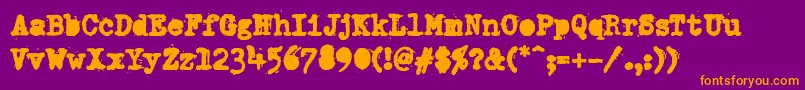 PfdumboldtypetwoAlterheavy-Schriftart – Orangefarbene Schriften auf violettem Hintergrund