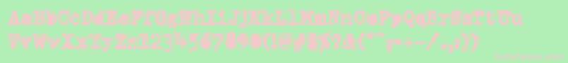 Police PfdumboldtypetwoAlterheavy – polices roses sur fond vert