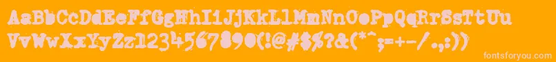 PfdumboldtypetwoAlterheavy Font – Pink Fonts on Orange Background