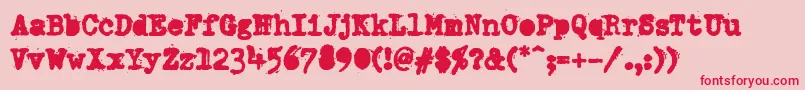 PfdumboldtypetwoAlterheavy Font – Red Fonts on Pink Background