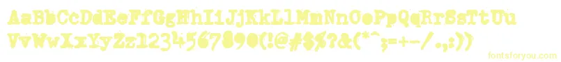 PfdumboldtypetwoAlterheavy-Schriftart – Gelbe Schriften auf weißem Hintergrund