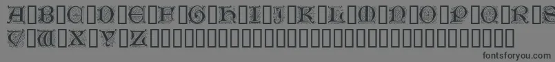 GenzschInitials Font – Black Fonts on Gray Background