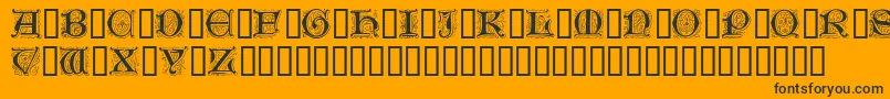 GenzschInitials Font – Black Fonts on Orange Background