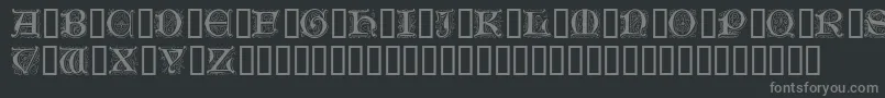 GenzschInitials Font – Gray Fonts on Black Background