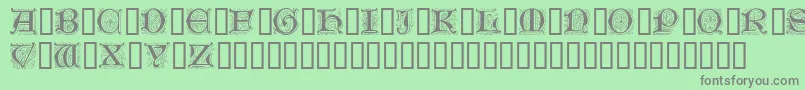 GenzschInitials Font – Gray Fonts on Green Background