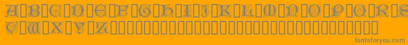 GenzschInitials Font – Gray Fonts on Orange Background