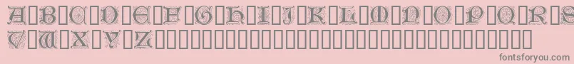 GenzschInitials Font – Gray Fonts on Pink Background