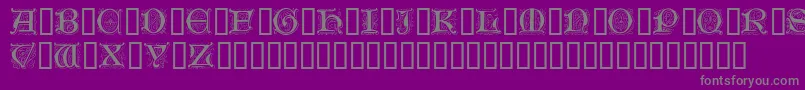 GenzschInitials Font – Gray Fonts on Purple Background