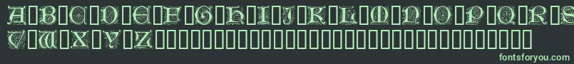 GenzschInitials Font – Green Fonts on Black Background