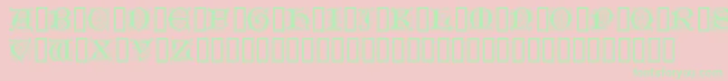 GenzschInitials Font – Green Fonts on Pink Background