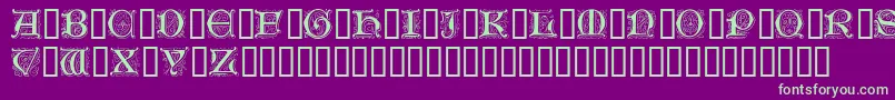 GenzschInitials Font – Green Fonts on Purple Background