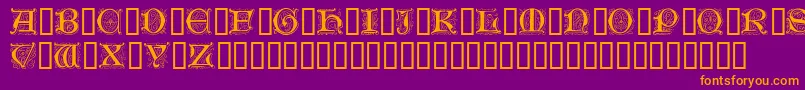 GenzschInitials Font – Orange Fonts on Purple Background