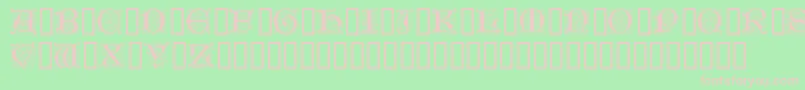 GenzschInitials Font – Pink Fonts on Green Background