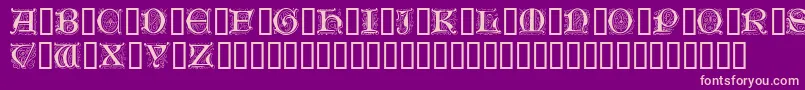 GenzschInitials Font – Pink Fonts on Purple Background